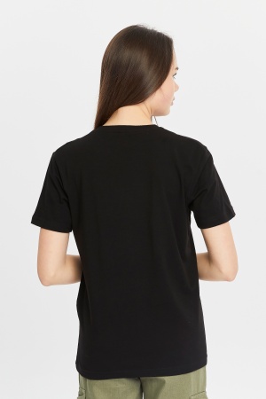 Футболка женская прямого кроя чёрная