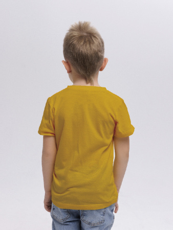 Футболка базовая детская для мальчиков горчичная