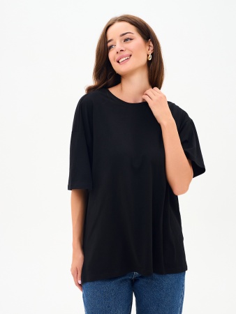 Футболка женская оверсайз черная