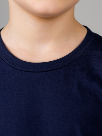 Футболка базовая детская для мальчиков темно-синяя