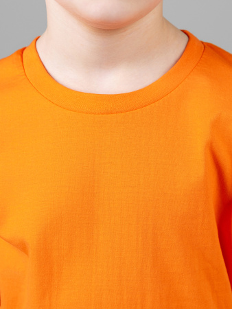 Футболка базовая детская для мальчиков оранжевая